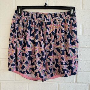 Simply Southern Navy background Athletic Shorts - Starfish in 3 colors Size L/XL